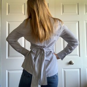 Button down striped blouse